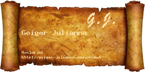 Geiger Julianna névjegykártya